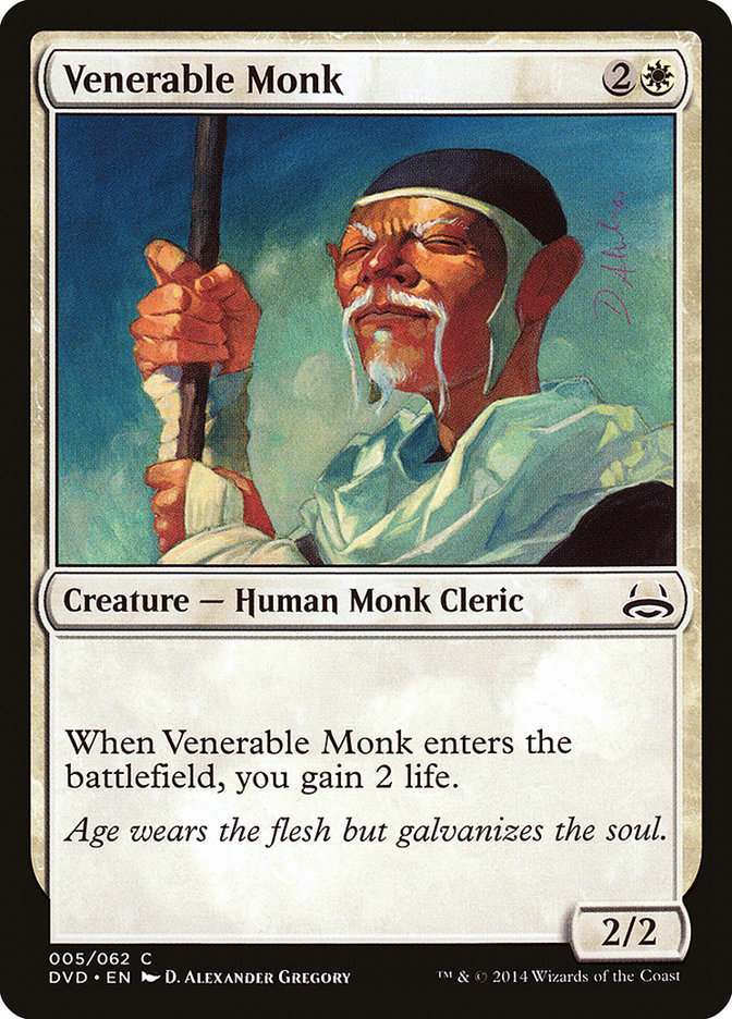 Venerable Monk (Divine vs. Demonic) [Duel Decks Anthology] | Enigma On Main