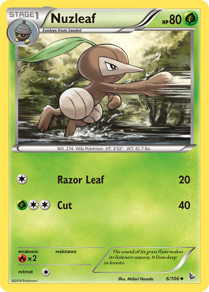 Nuzleaf (6/106) [XY: Flashfire] | Enigma On Main