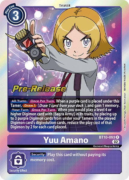 Yuu Amano [BT10-093] [Xros Encounter Pre-Release Cards] | Enigma On Main