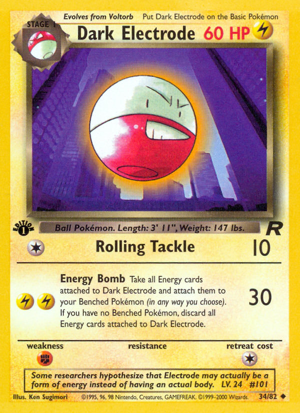 Dark Electrode (34/82) [Team Rocket 1st Edition] | Enigma On Main