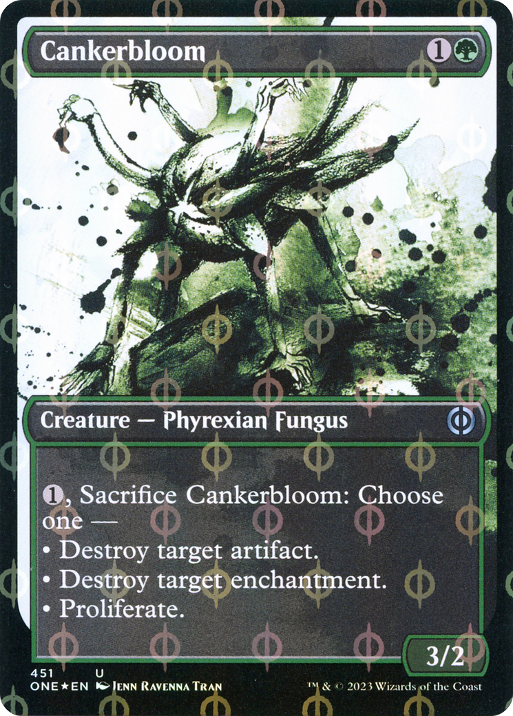 Cankerbloom (Showcase Ichor Step-and-Compleat Foil) [Phyrexia: All Will Be One] | Enigma On Main