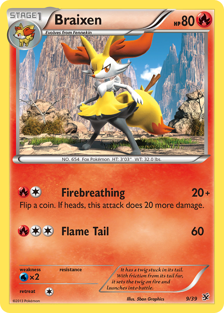 Braixen (9/39) [XY: Kalos Starter Set] | Enigma On Main