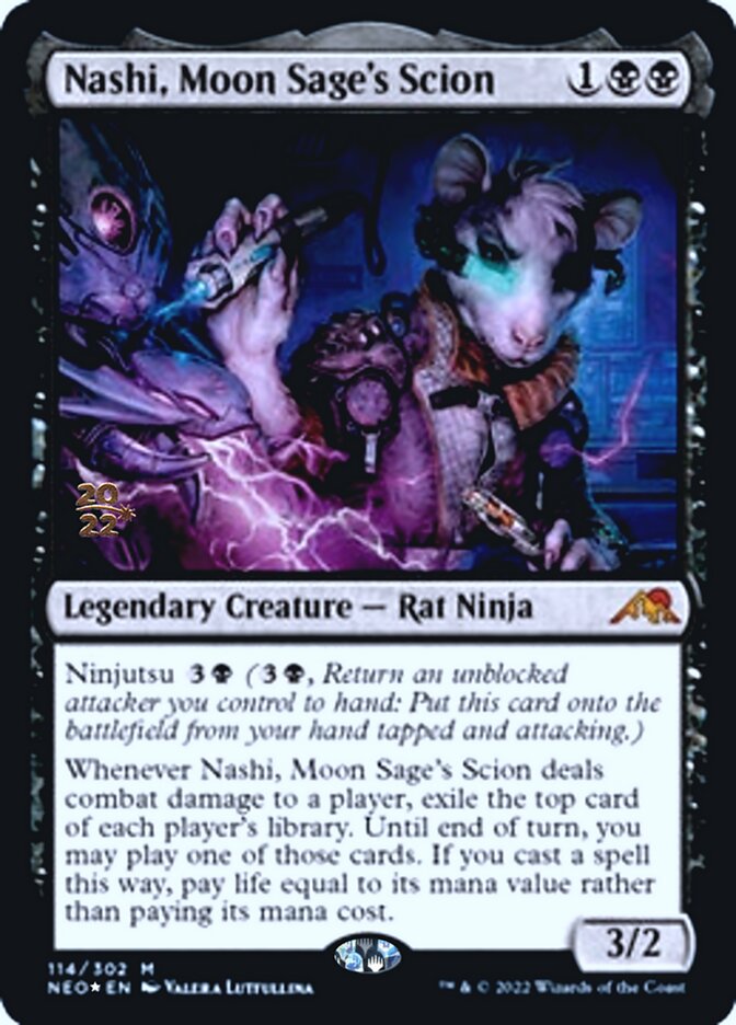 Nashi, Moon Sage's Scion [Kamigawa: Neon Dynasty Prerelease Promos] | Enigma On Main