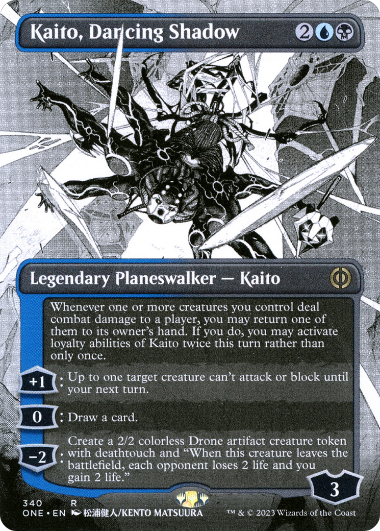 Kaito, Dancing Shadow (Borderless Manga) [Phyrexia: All Will Be One] | Enigma On Main