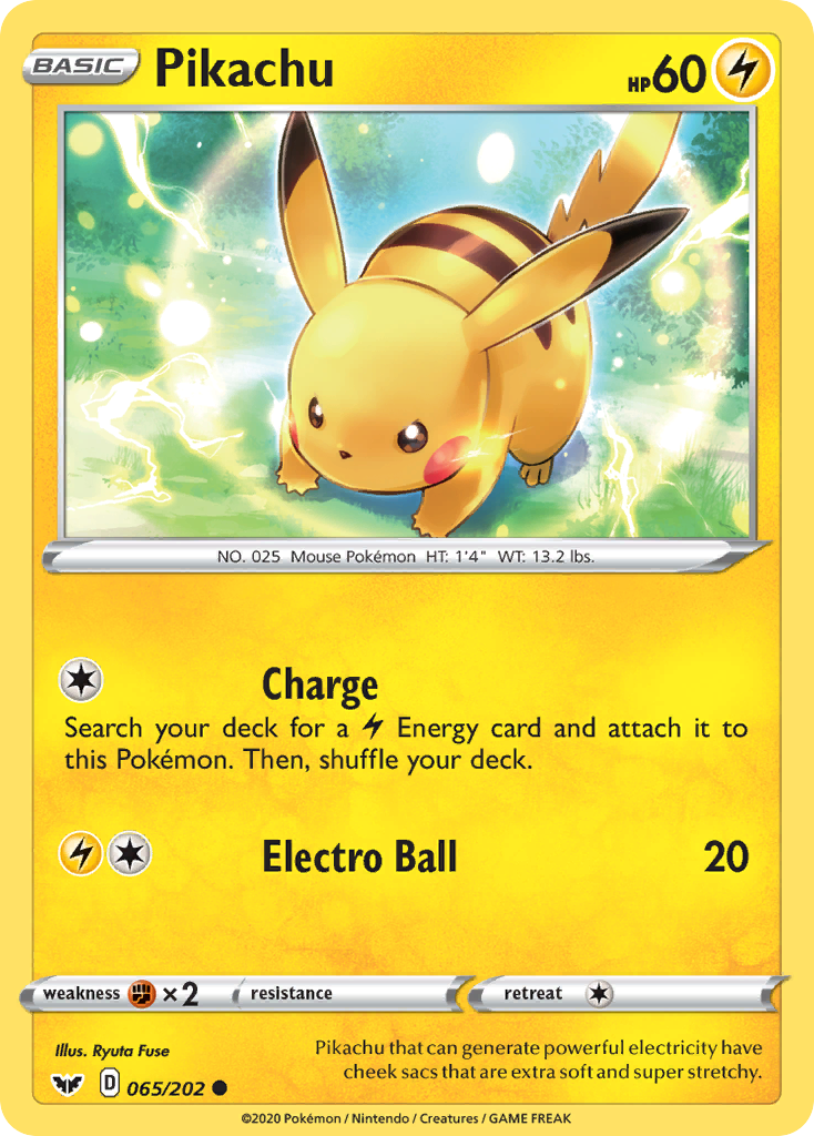 Pikachu (065/202) [Sword & Shield: Base Set] | Enigma On Main