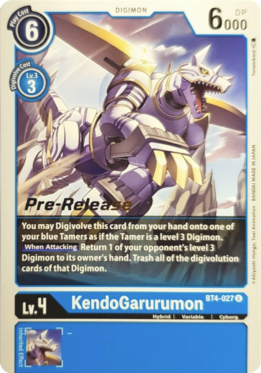 KendoGarurumon [BT4-027] [Great Legend Pre-Release Promos] | Enigma On Main