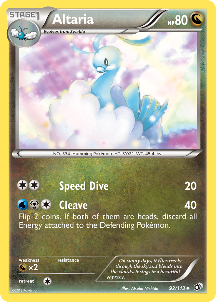 Altaria (92/113) [Black & White: Legendary Treasures] | Enigma On Main