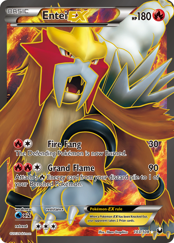 Entei EX (103/108) [Black & White: Dark Explorers] | Enigma On Main