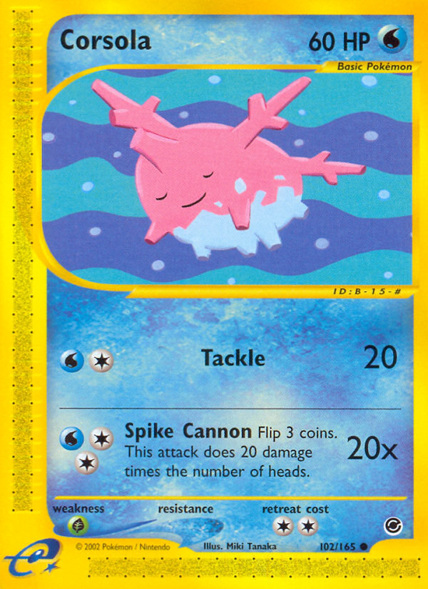 Corsola (102/165) [Expedition: Base Set] | Enigma On Main