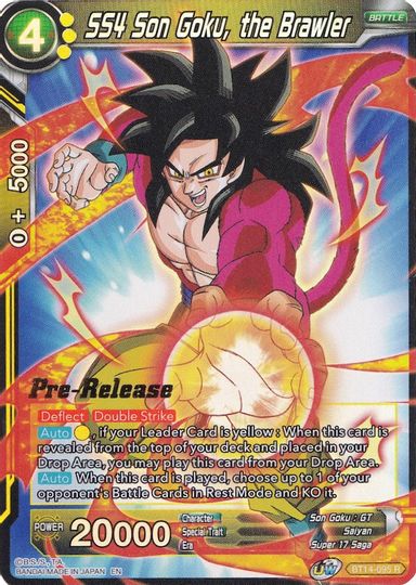 SS4 Son Goku, the Brawler (BT14-095) [Cross Spirits Prerelease Promos] | Enigma On Main