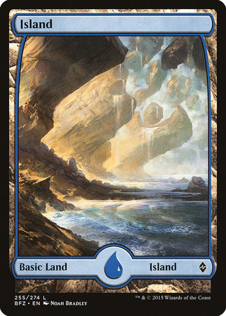 Island (255) - Full Art [Battle for Zendikar] | Enigma On Main