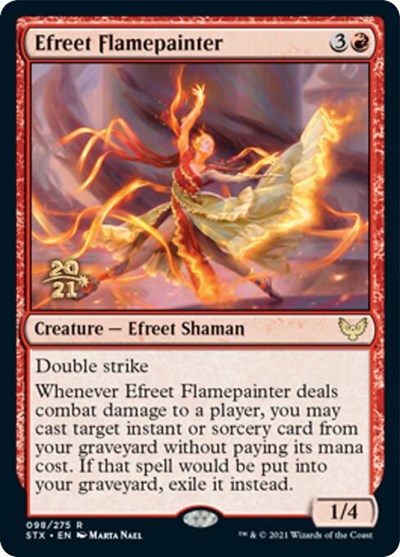 Efreet Flamepainter [Strixhaven: School of Mages Prerelease Promos] | Enigma On Main