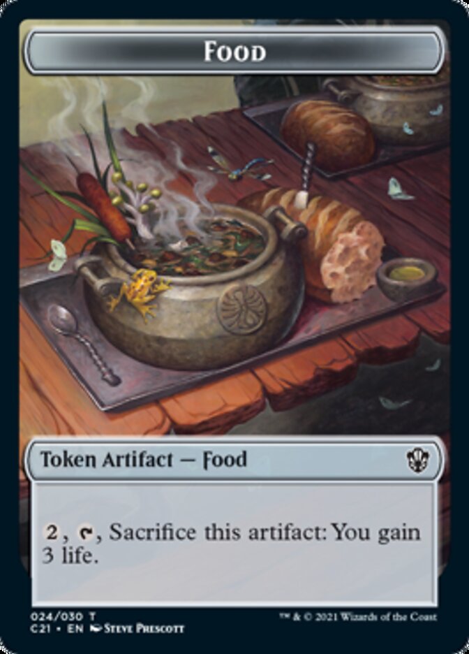 Food // Saproling Token [Commander 2021 Tokens] | Enigma On Main