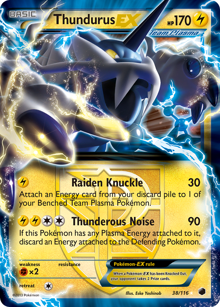 Thundurus EX (38/116) [Black & White: Plasma Freeze] | Enigma On Main