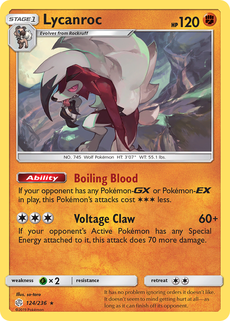 Lycanroc (124/236) [Sun & Moon: Cosmic Eclipse] | Enigma On Main