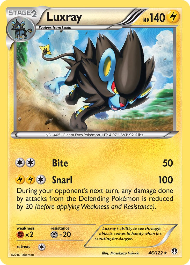 Luxray (46/122) (Cracked Ice Holo) [XY: BREAKpoint] | Enigma On Main