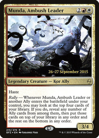 Munda, Ambush Leader [Battle for Zendikar Promos] | Enigma On Main