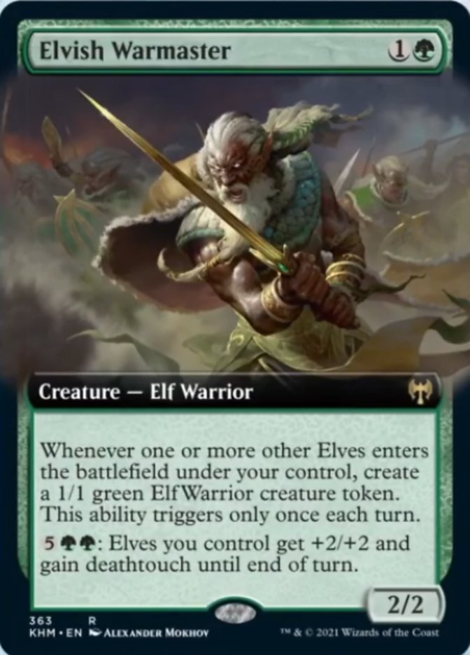 Elvish Warmaster (Extended Art) [Kaldheim] | Enigma On Main