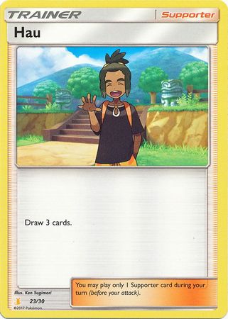 Hau (23/30) [Sun & Moon: Trainer Kit - Alolan Raichu] | Enigma On Main