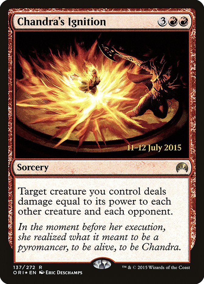 Chandra's Ignition [Magic Origins Prerelease Promos] | Enigma On Main