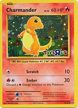 Charmander (9/108) (Toys R Us Promo) [XY: Evolutions] | Enigma On Main