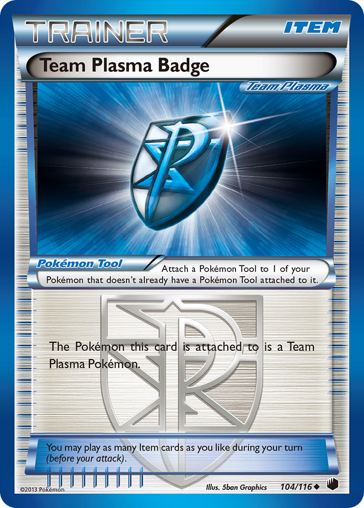 Team Plasma Badge (104/116) [Black & White: Plasma Freeze] | Enigma On Main