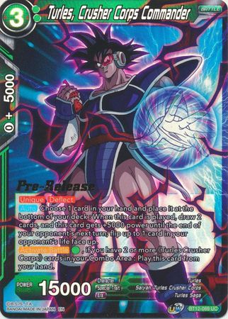 Turles, Crusher Corps Commander (BT12-069) [Vicious Rejuvenation Prerelease Promos] | Enigma On Main