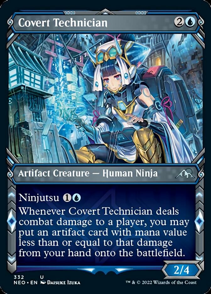 Covert Technician (Showcase Ninja) [Kamigawa: Neon Dynasty] | Enigma On Main