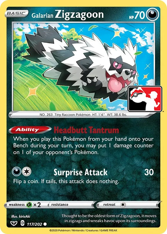 Galarian Zigzagoon (117/202) [Prize Pack Series One] | Enigma On Main