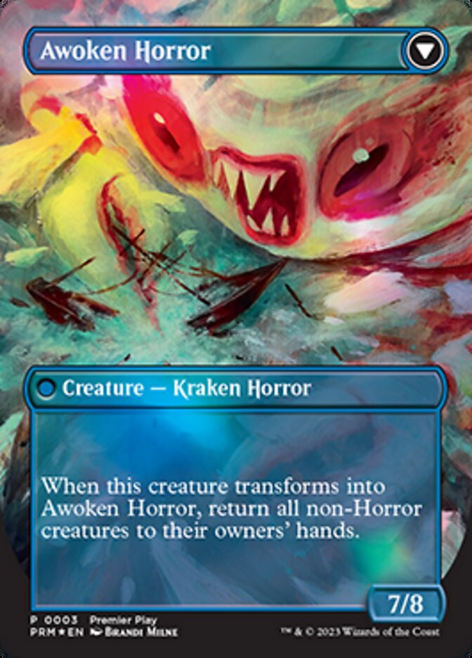 Thing in the Ice // Awoken Horror (Borderless Alternate Art) [Regional Championship Qualifiers 2023] | Enigma On Main