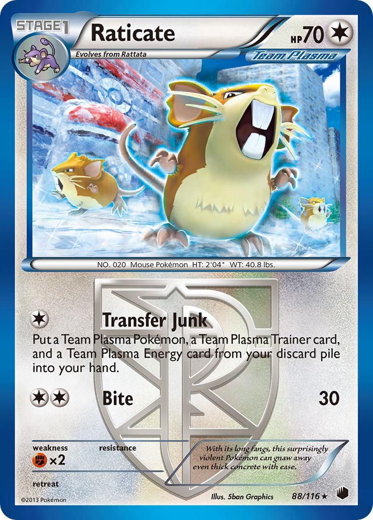 Raticate (88/116) [Black & White: Plasma Freeze] | Enigma On Main