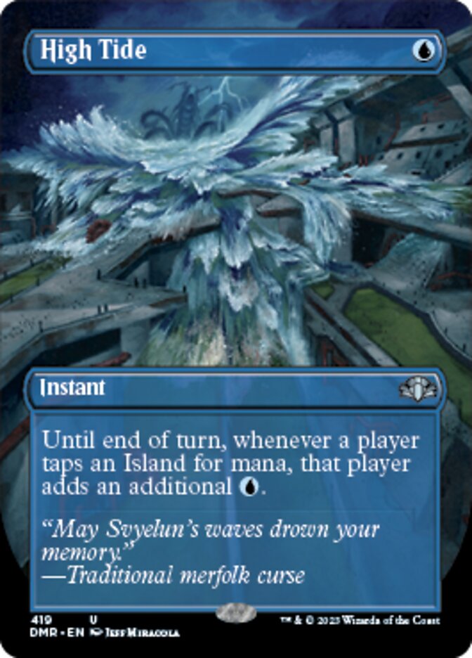 High Tide (Borderless Alternate Art) [Dominaria Remastered] | Enigma On Main