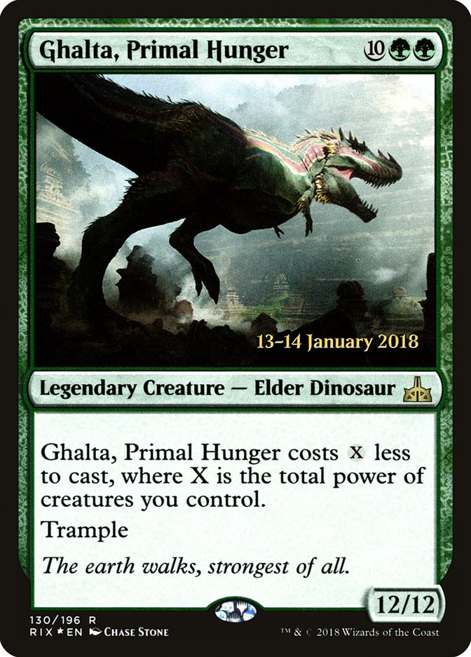 Ghalta, Primal Hunger [Rivals of Ixalan Prerelease Promos] | Enigma On Main