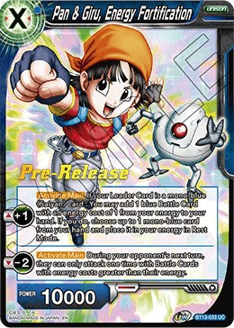 Pan & Giru, Energy Fortification (BT13-033) [Supreme Rivalry Prerelease Promos] | Enigma On Main