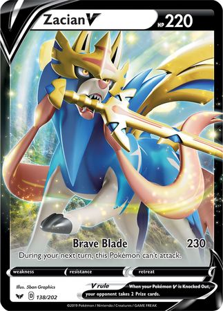 Zacian V (138/202) (Jumbo Card) [Sword & Shield: Base Set] | Enigma On Main