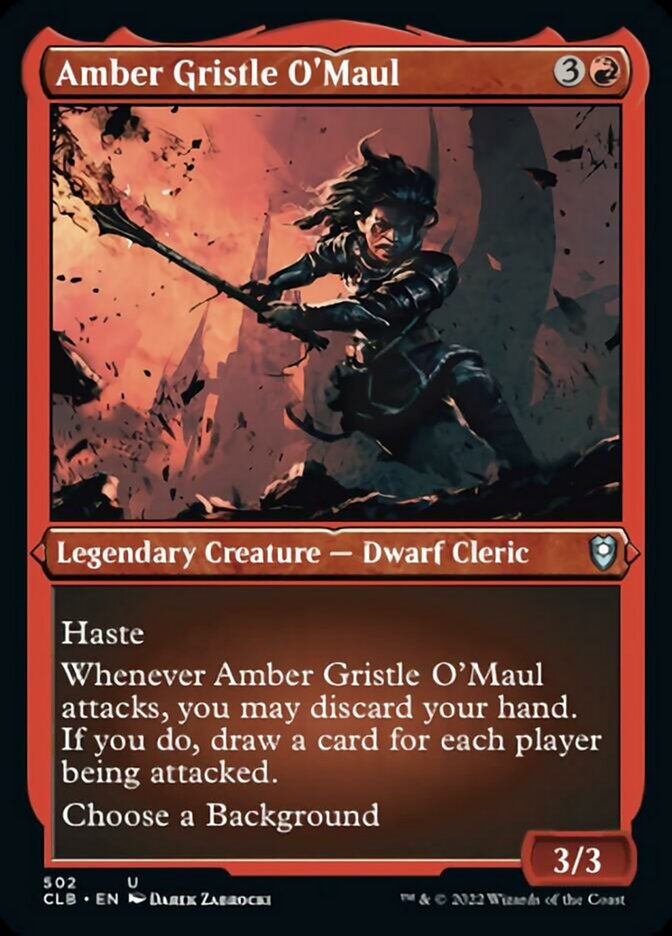 Amber Gristle O'Maul (Foil Etched) [Commander Legends: Battle for Baldur's Gate] | Enigma On Main