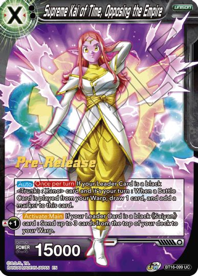 Supreme Kai of Time, Opposing the Empire (BT16-099) [Realm of the Gods Prerelease Promos] | Enigma On Main