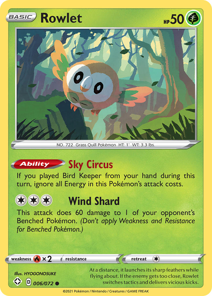 Rowlet (006/072) [Sword & Shield: Shining Fates] | Enigma On Main