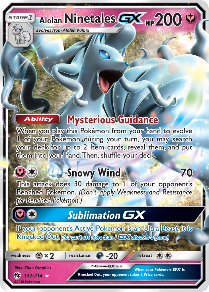 Alolan Ninetales GX (132/214) [Sun & Moon: Lost Thunder] | Enigma On Main