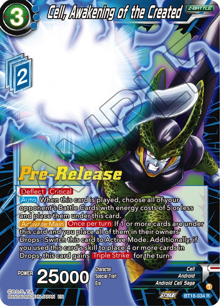 Cell, Awakening of the Created (BT18-034) [Dawn of the Z-Legends Prerelease Promos] | Enigma On Main