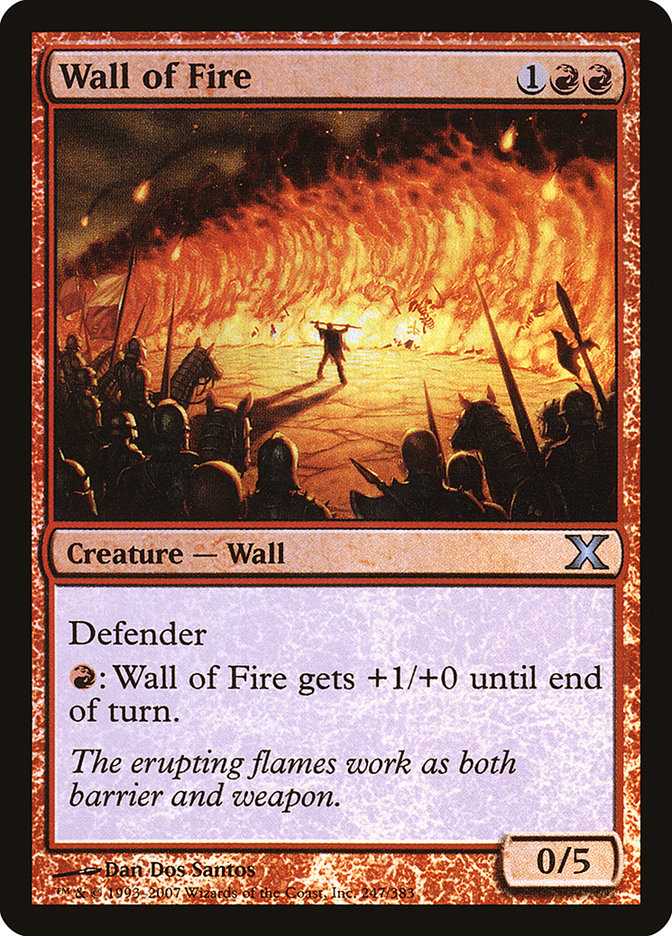 Wall of Fire (Premium Foil) [Tenth Edition] | Enigma On Main