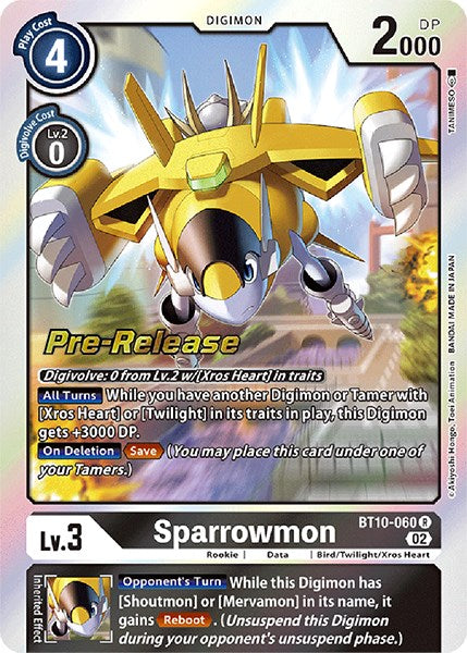 Sparrowmon [BT10-060] [Xros Encounter Pre-Release Cards] | Enigma On Main