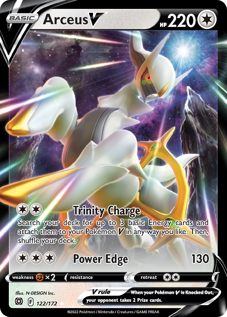 Arceus V (122/172) (Metal Card) [Sword & Shield: Brilliant Stars] | Enigma On Main