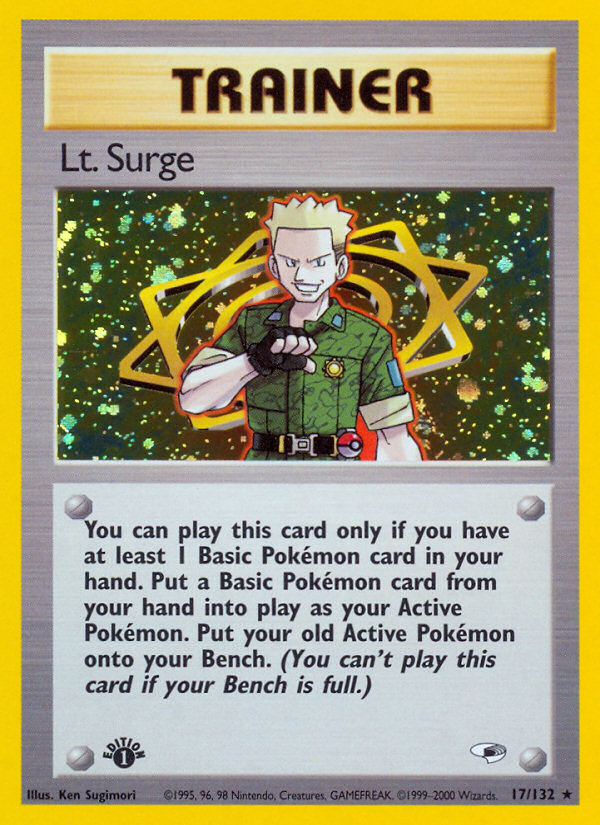 Lt. Surge (17/132) [Gym Heroes 1st Edition] | Enigma On Main