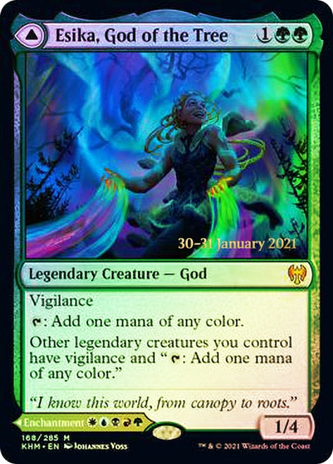 Esika, God of the Tree // The Prismatic Bridge  [Kaldheim Prerelease Promos] | Enigma On Main