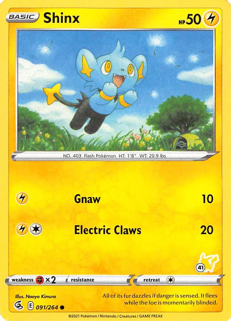 Shinx (091/264) (Pikachu Stamp #41) [Battle Academy 2022] | Enigma On Main