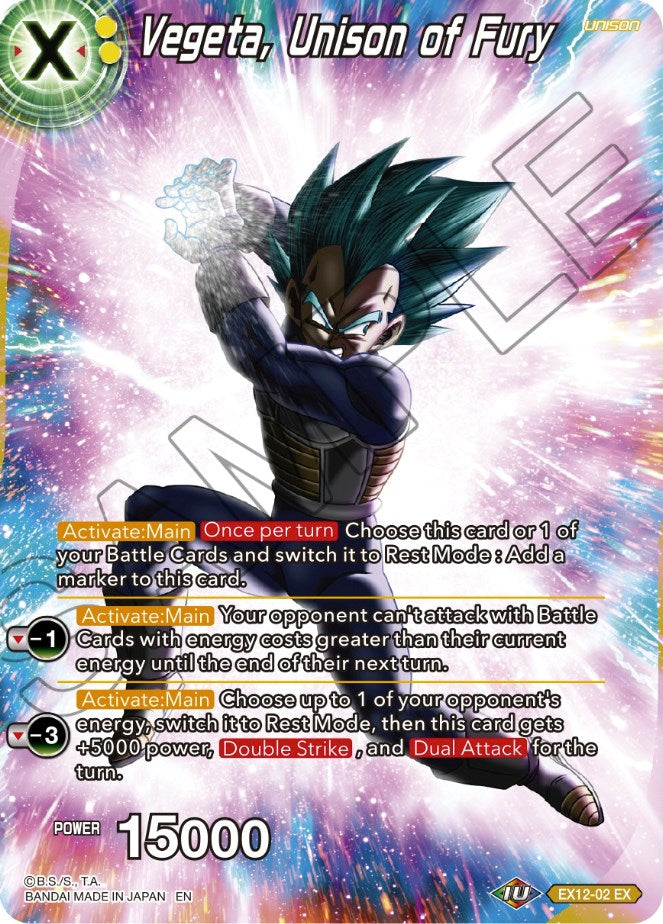 Vegeta, Unison of Fury (EX12-02) [Theme Selection: History of Vegeta] | Enigma On Main