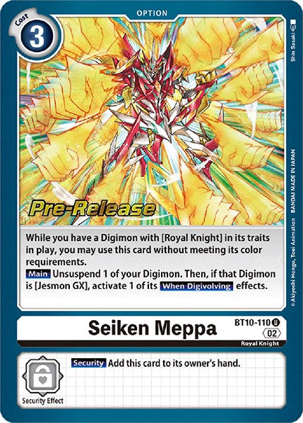 Seiken Meppa [BT10-110] [Xros Encounter Pre-Release Cards] | Enigma On Main