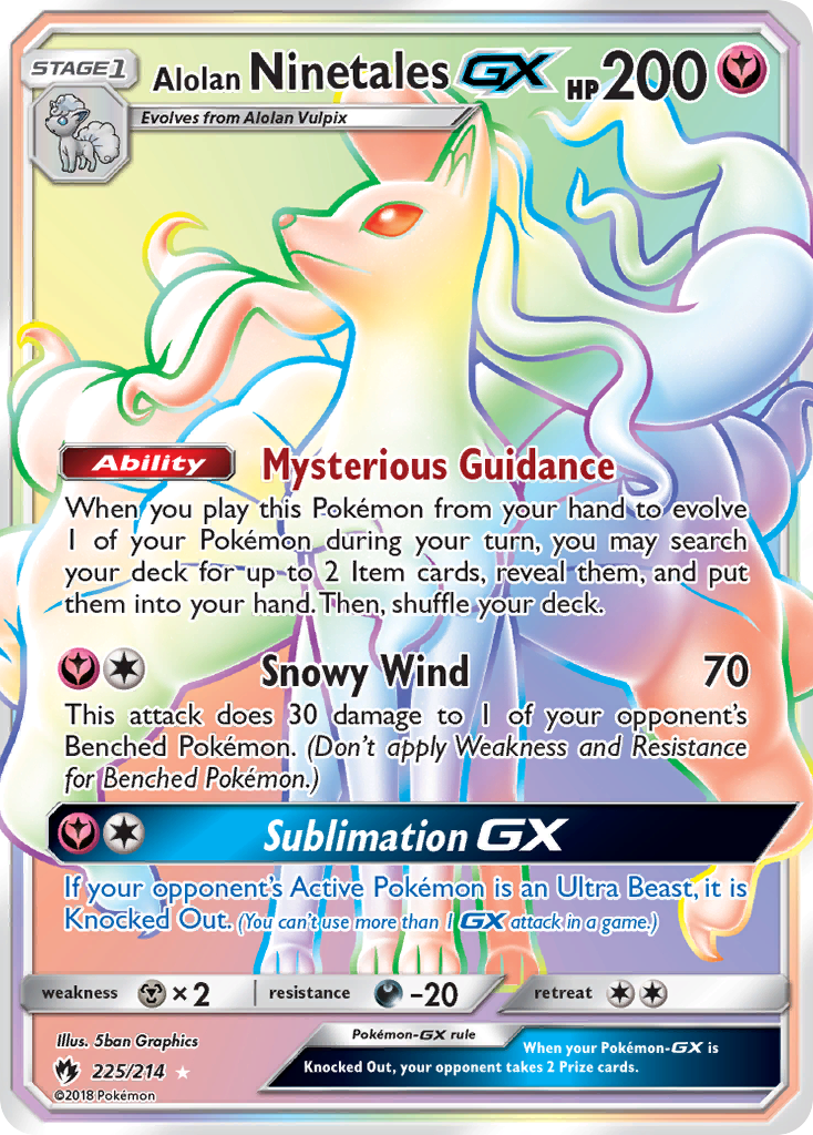 Alolan Ninetales GX (225/214) [Sun & Moon: Lost Thunder] | Enigma On Main