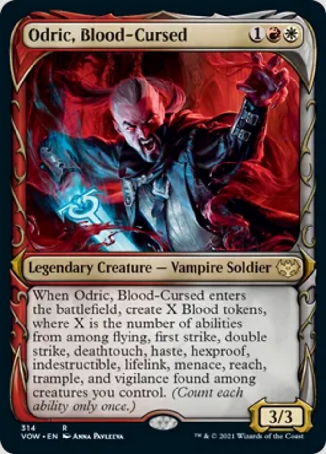 Odric, Blood-Cursed (Showcase Fang Frame) [Innistrad: Crimson Vow] | Enigma On Main